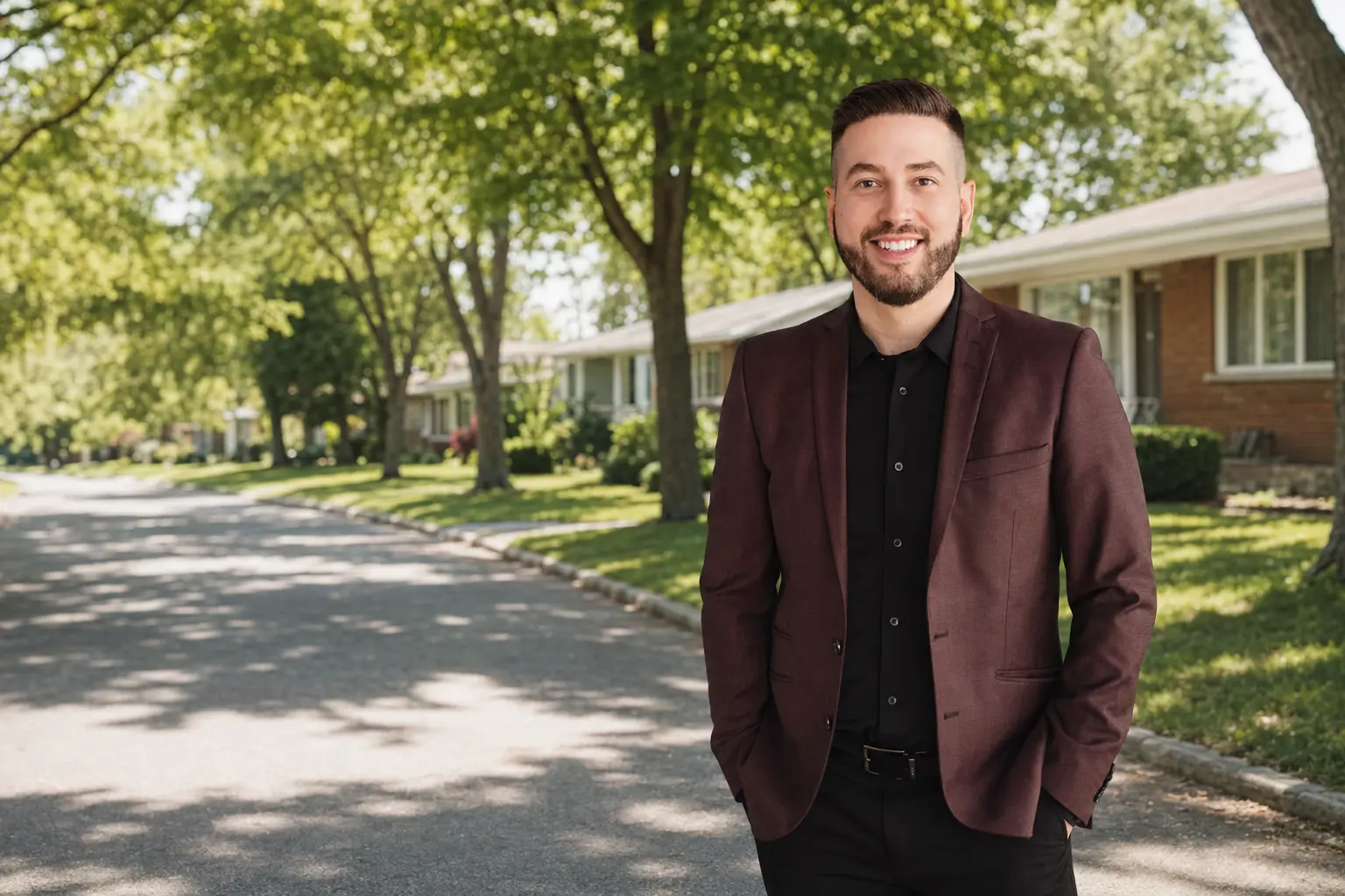 Alexis Marcoux dans un quartier résidentiel établi du secteur A à Brossard