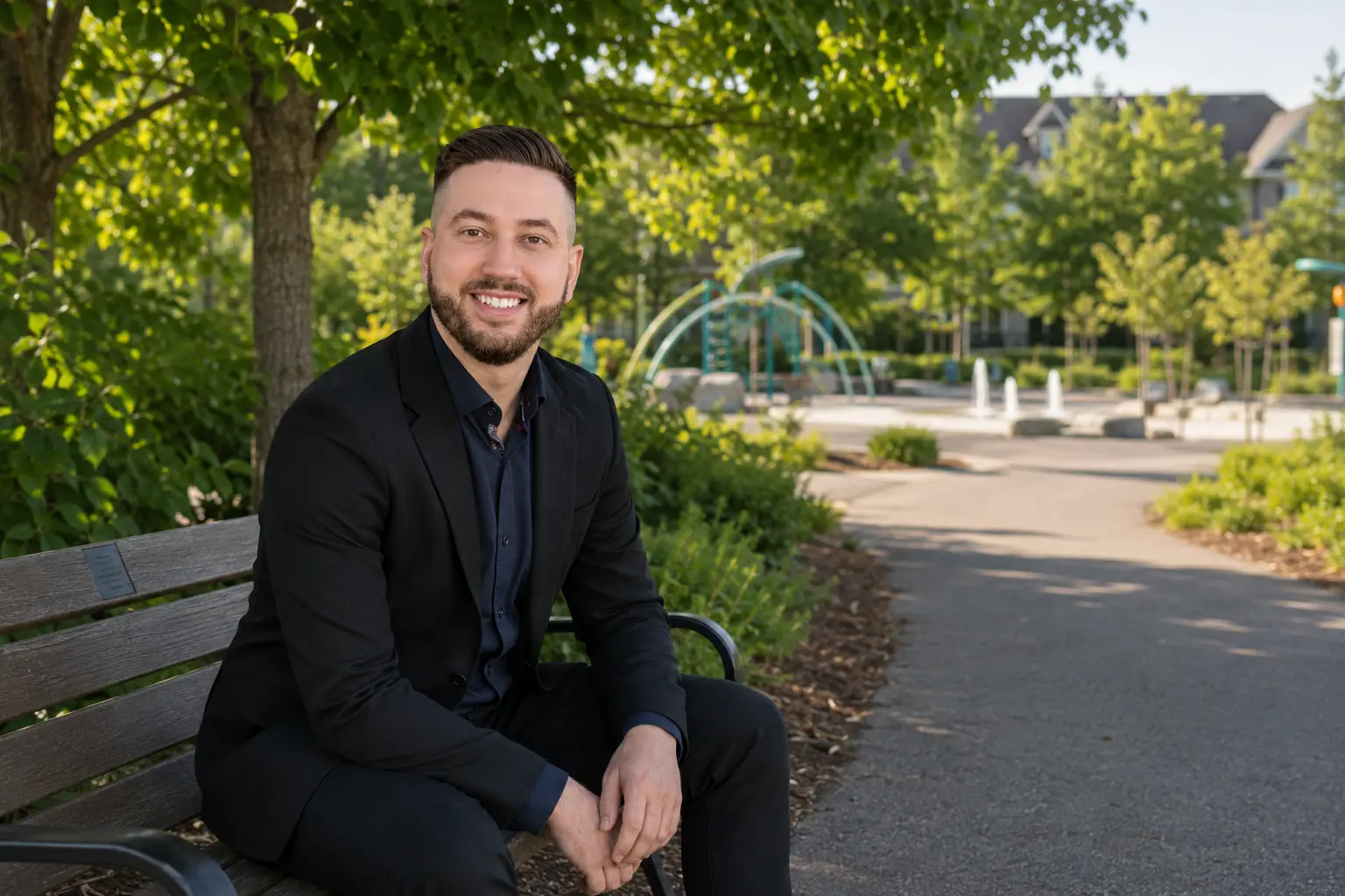 Alexis Marcoux dans un quartier familial verdoyant du secteur L à Brossard