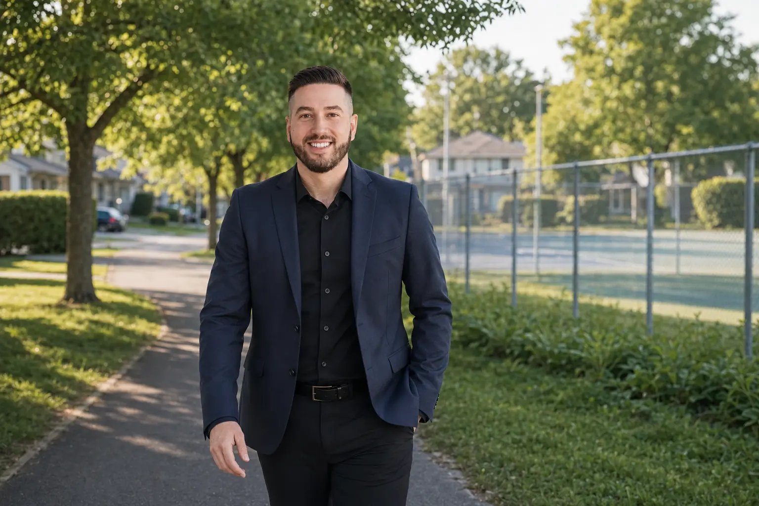 Alexis Marcoux dans un quartier résidentiel près du parc Poly-aréna dans le secteur N à Brossard