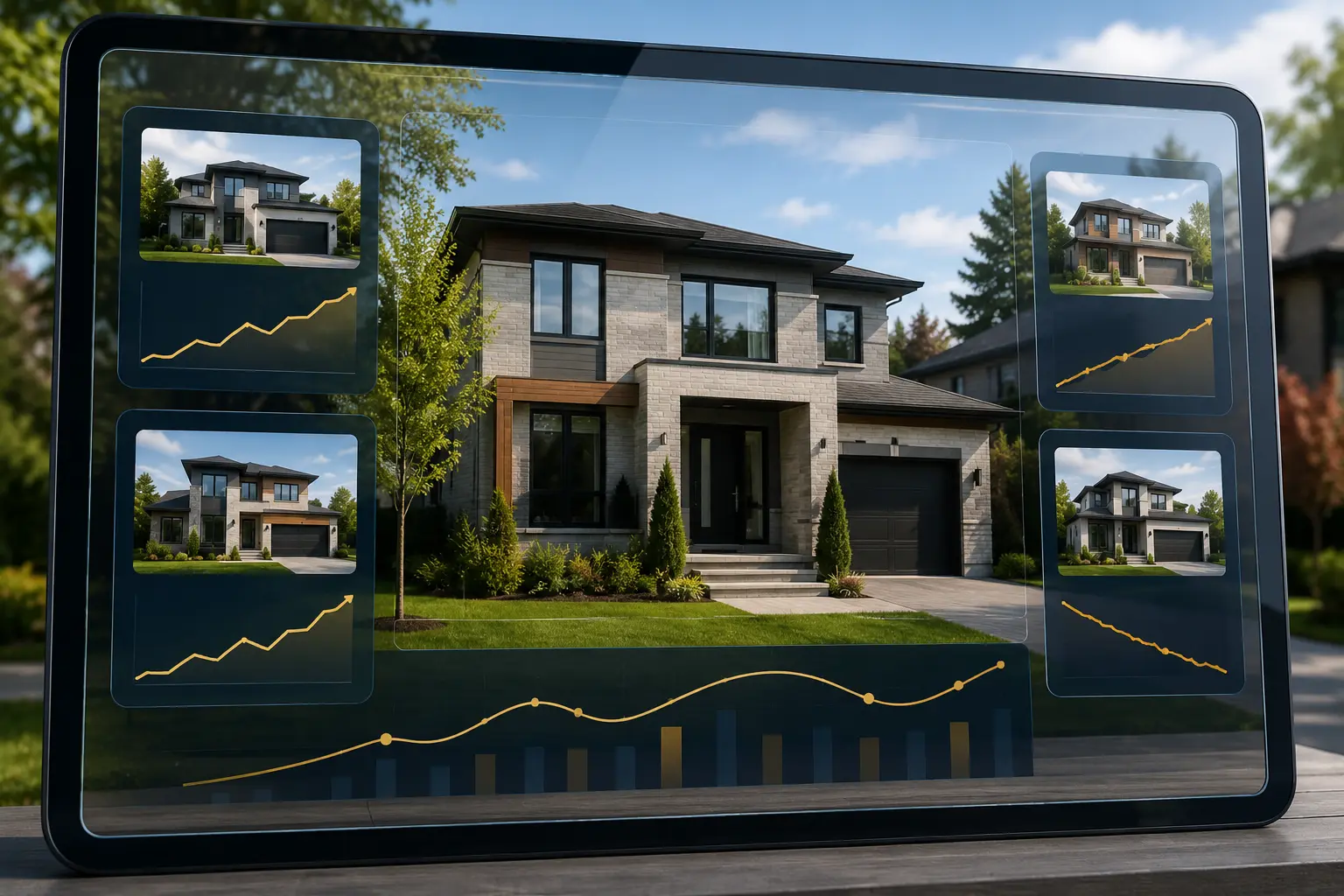 Illustration of a residential real estate market analysis