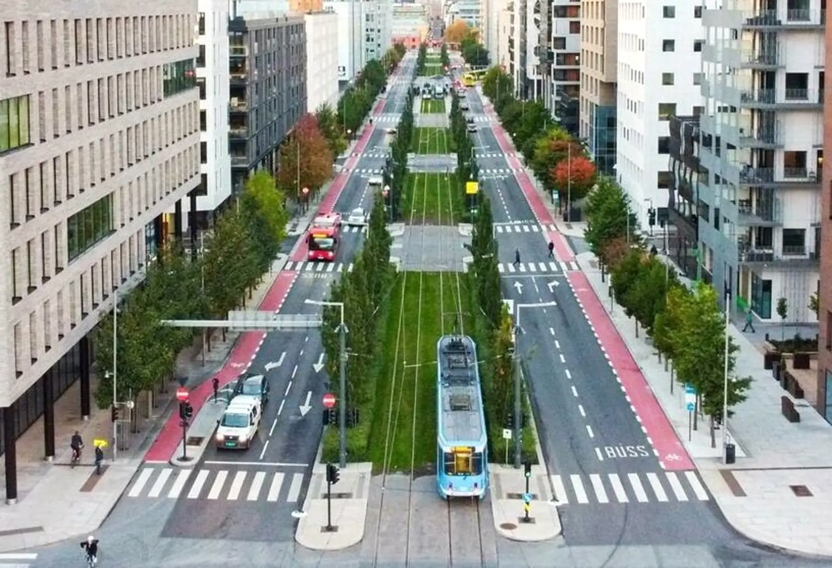 Exemple de boulevard urbain multimodal illustrant la vision du futur centre-ville de Brossard