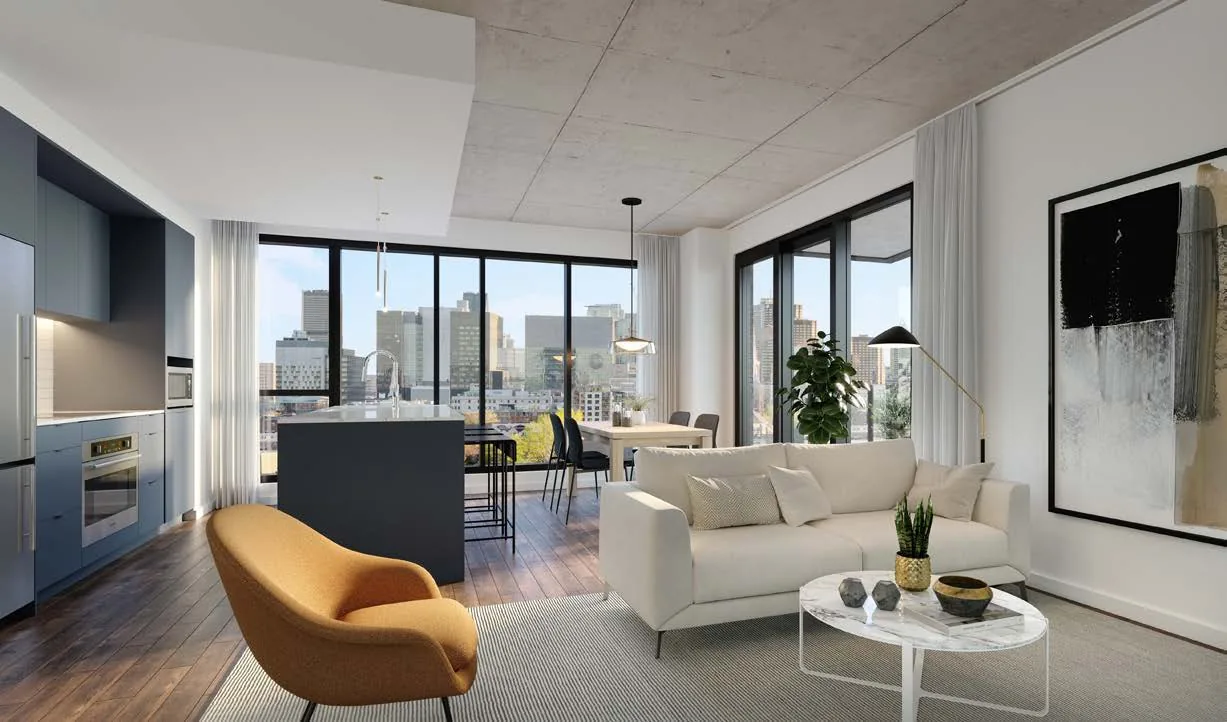 Condo interior rendering · Auguste · phase 1 · Devimco