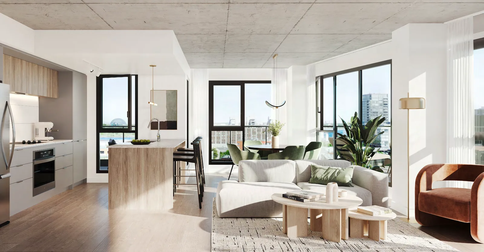 Condo interior rendering · Louis Condominiums · Devimco