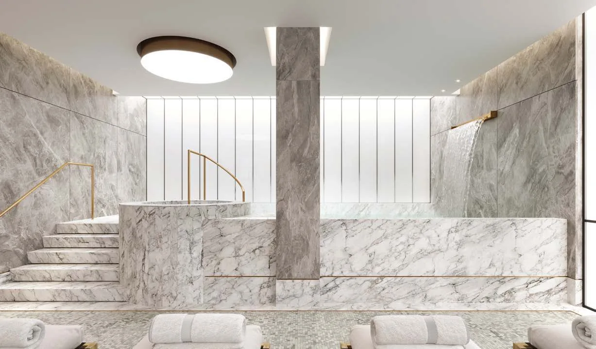 Scandinavian spa rendering · MAA Condominiums · Devimco