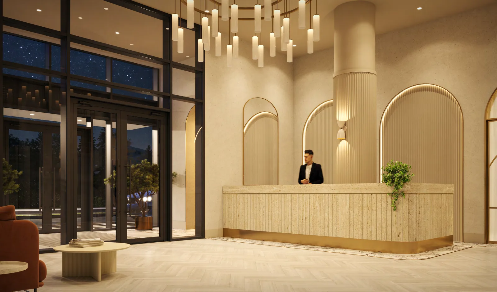 Lobby rendering · Myral Condominiums · Devimco