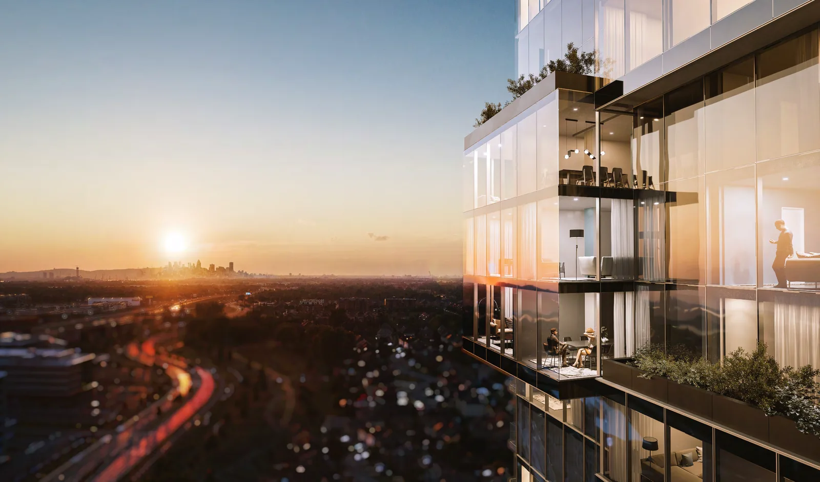Perspective extérieure du bâtiment · Nobel Condominiums · Devimco