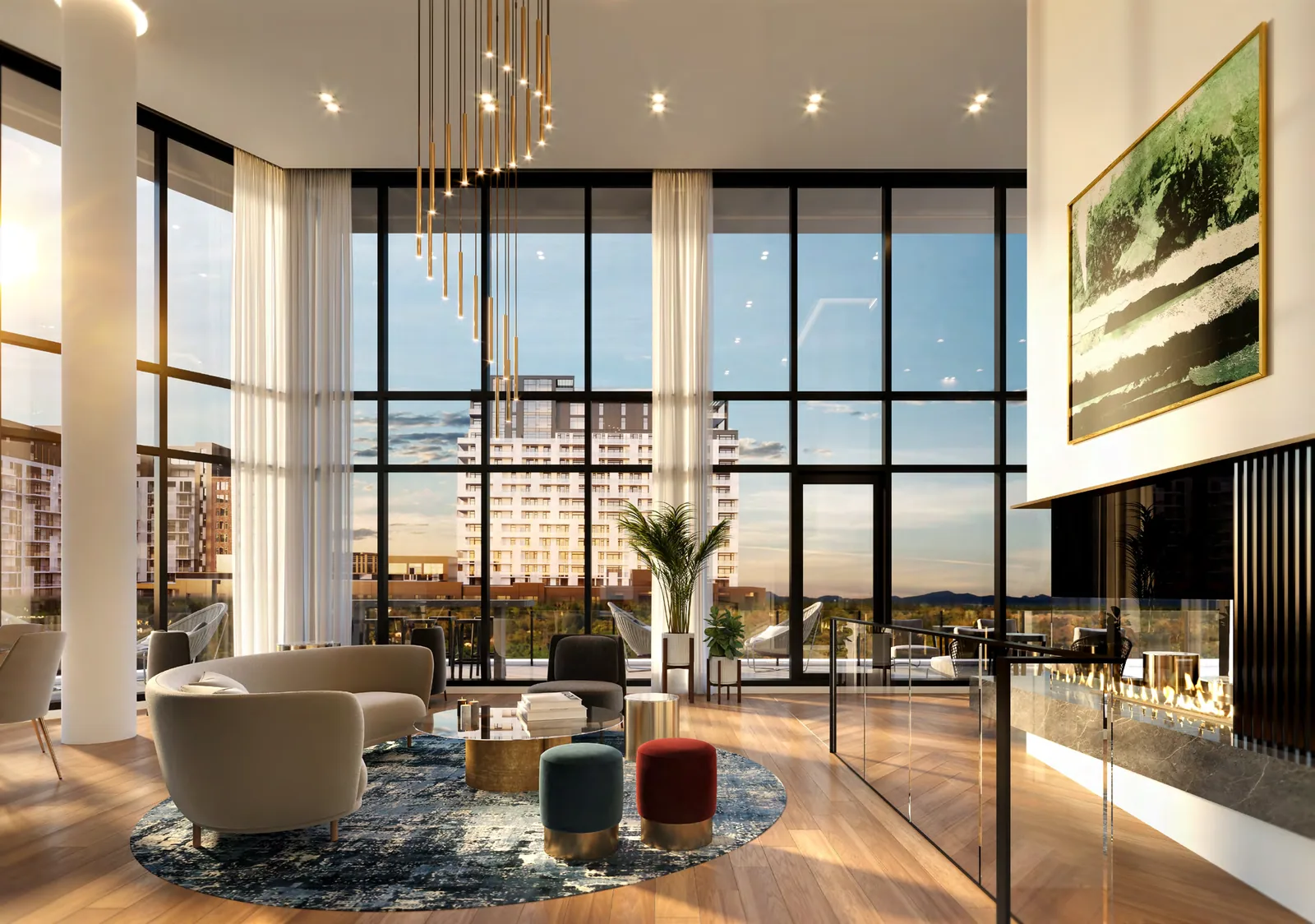 Skylounge rendering · Oria · phase 1 · Devimco