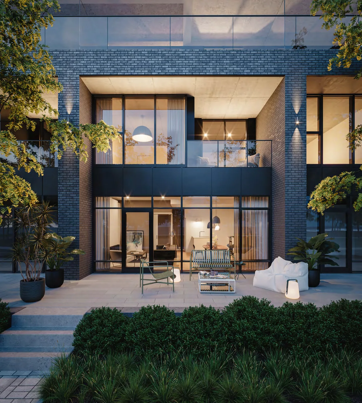 Perspective d’une maison de ville · Oria · phase 2 · Devimco