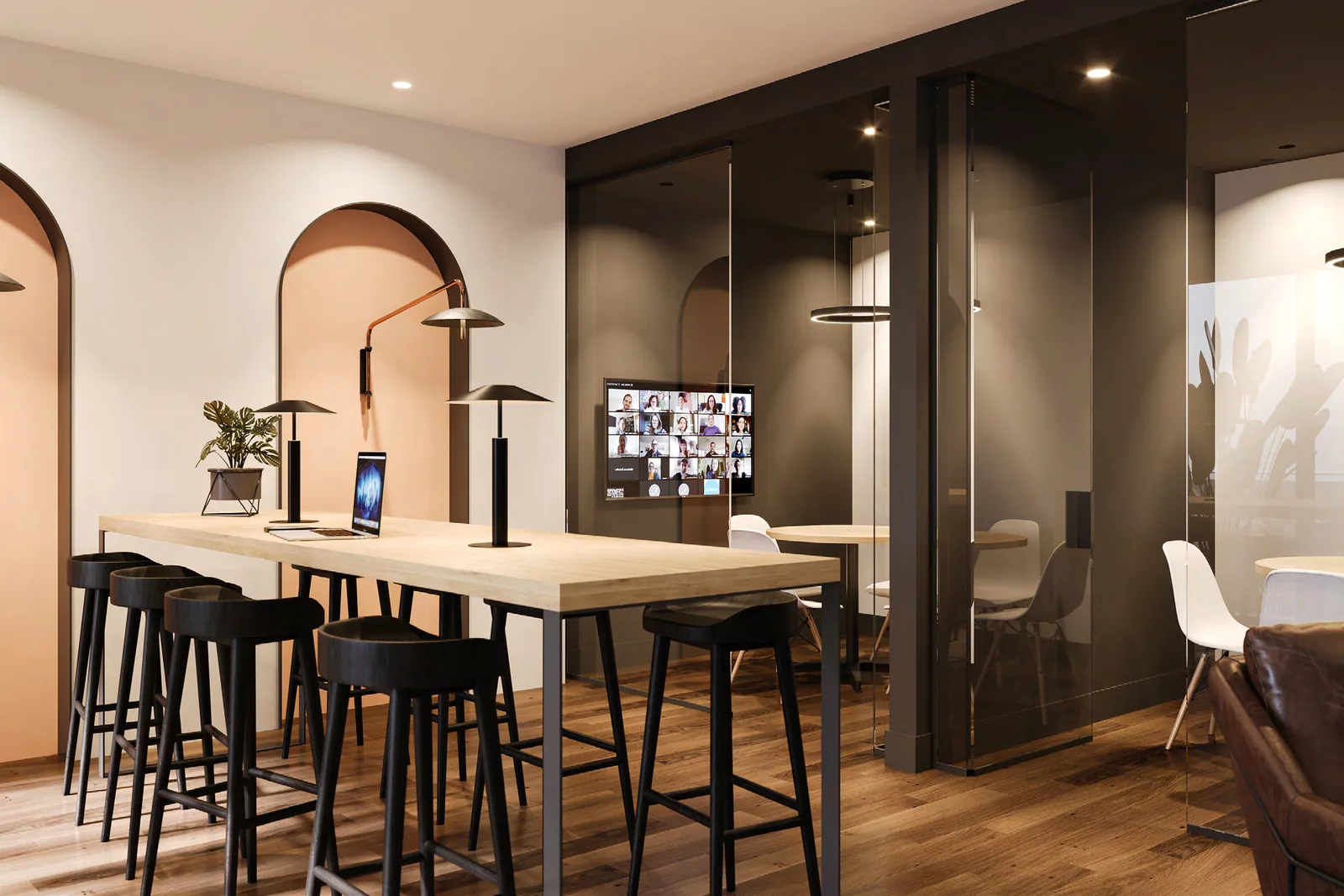Perspective de l’espace de télétravail · Oria · phase 2 · Devimco
