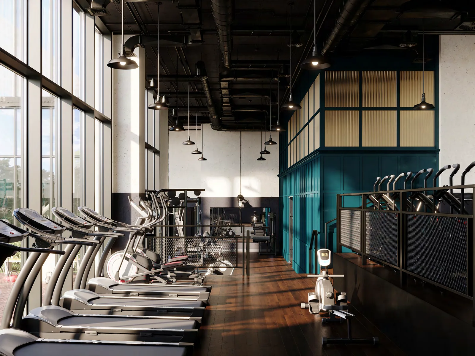 Gym rendering · Sir Charles Condominiums · Devimco