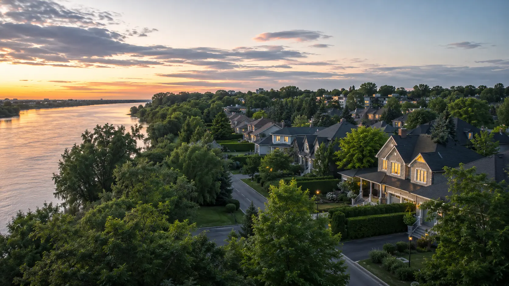 Scène immobilière résidentielle illustrative pour Châteauguay