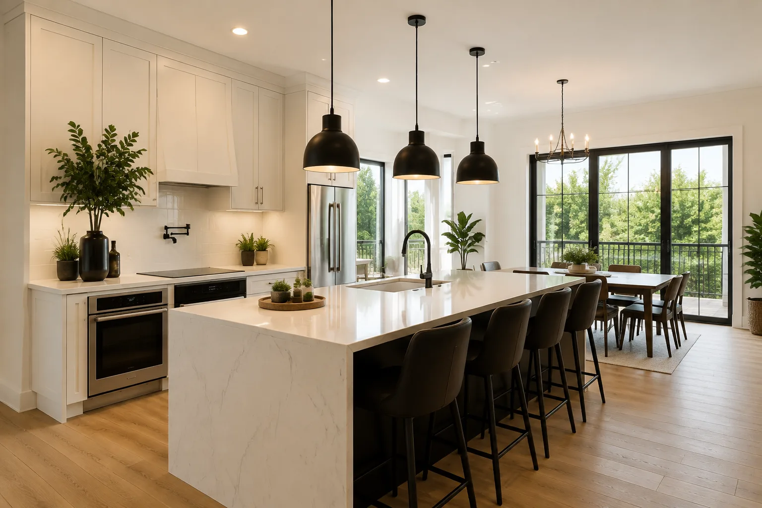 Photographie immobilière professionnelle d’une cuisine contemporaine